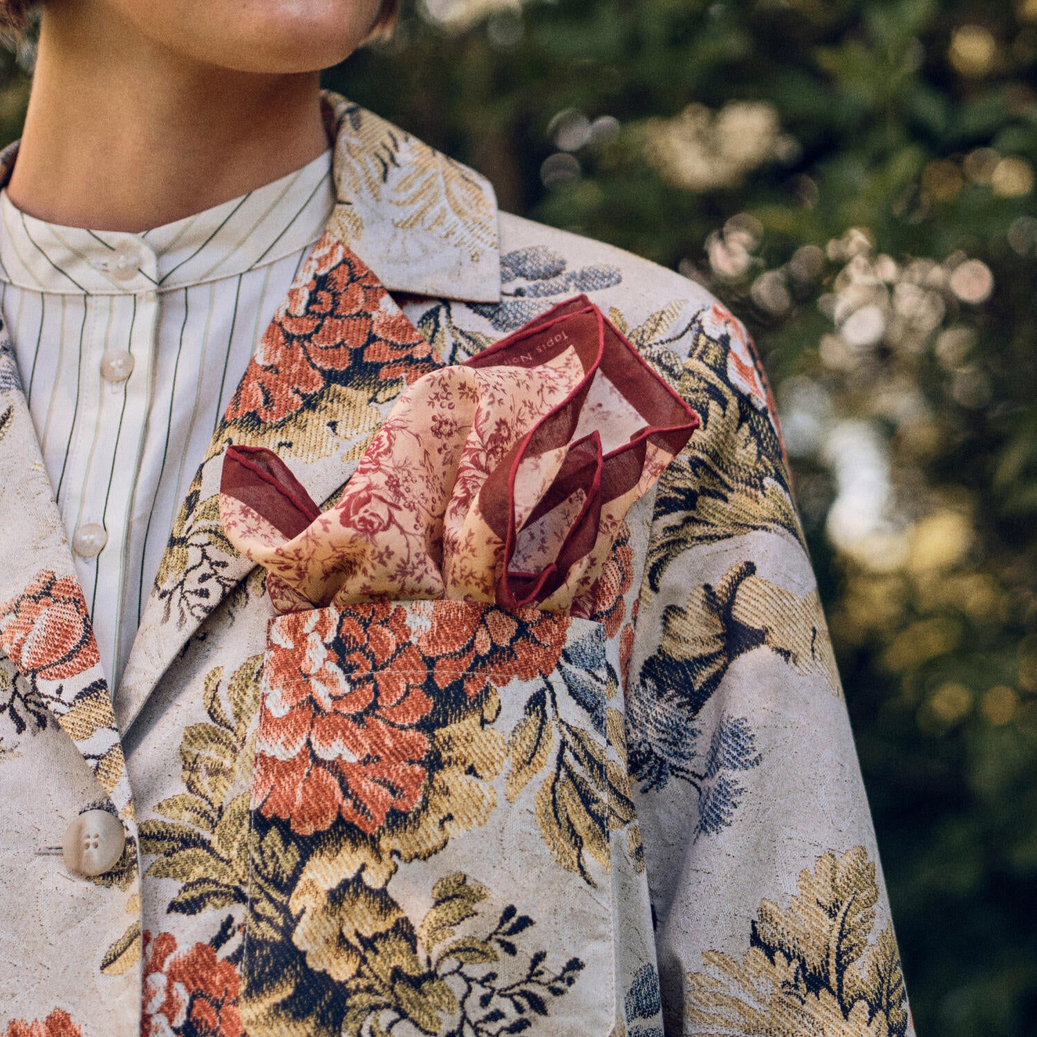 Lommetørklæde - Pink Toile